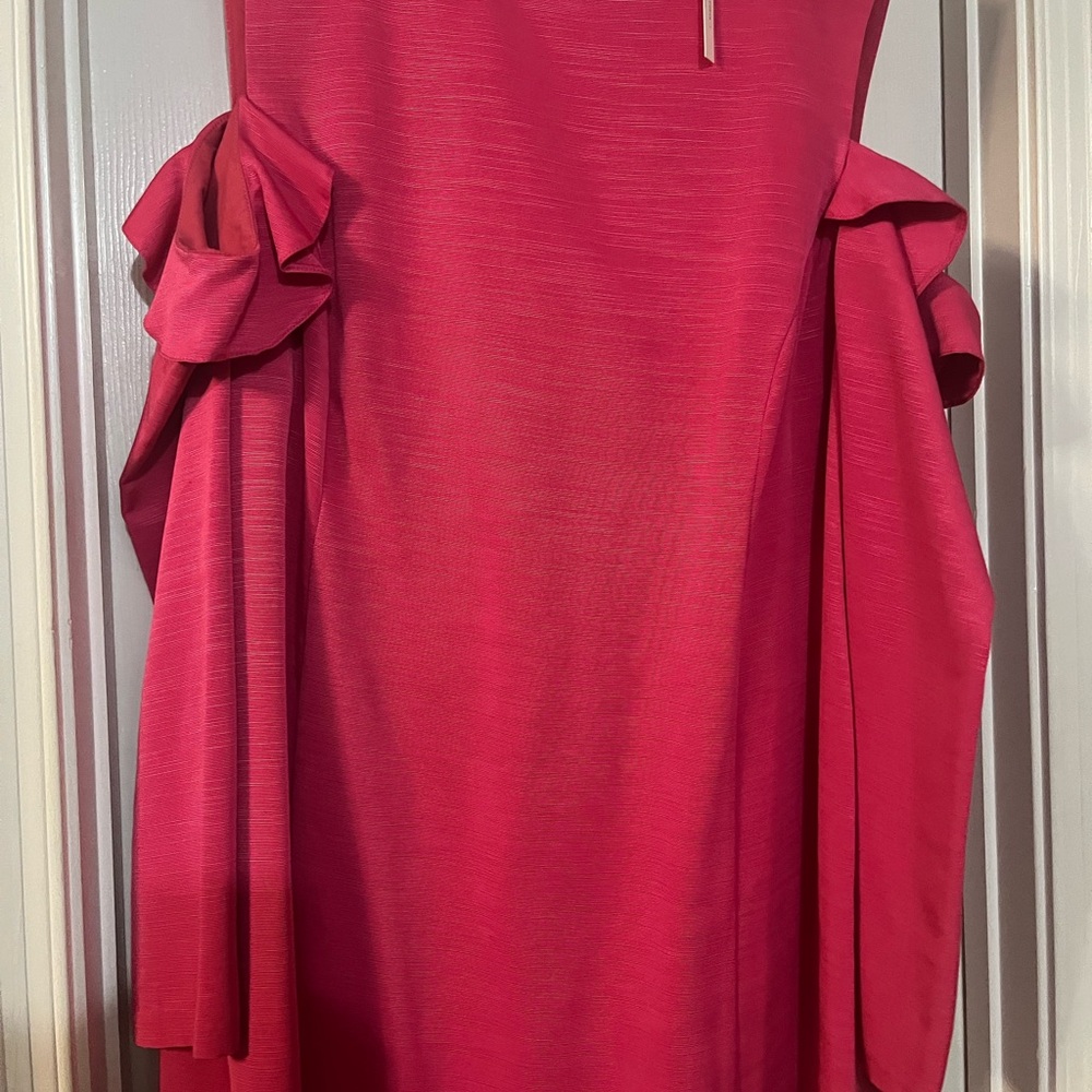 ASOS Elegant pink Dress with Ruffle Sleeves